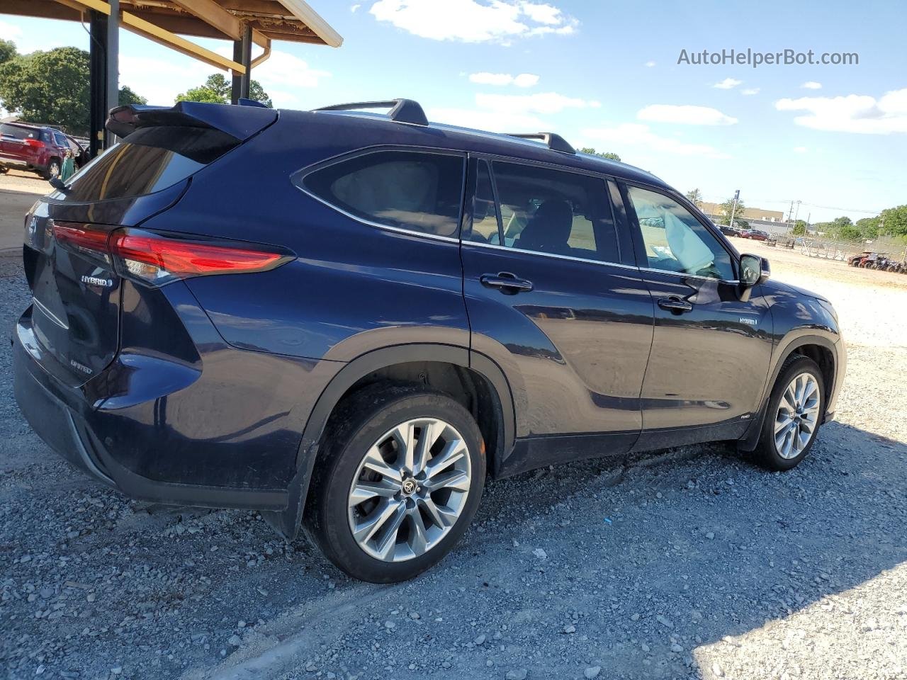 2021 Toyota Highlander Hybrid Limited Blue vin: 5TDXBRCH4MS528822