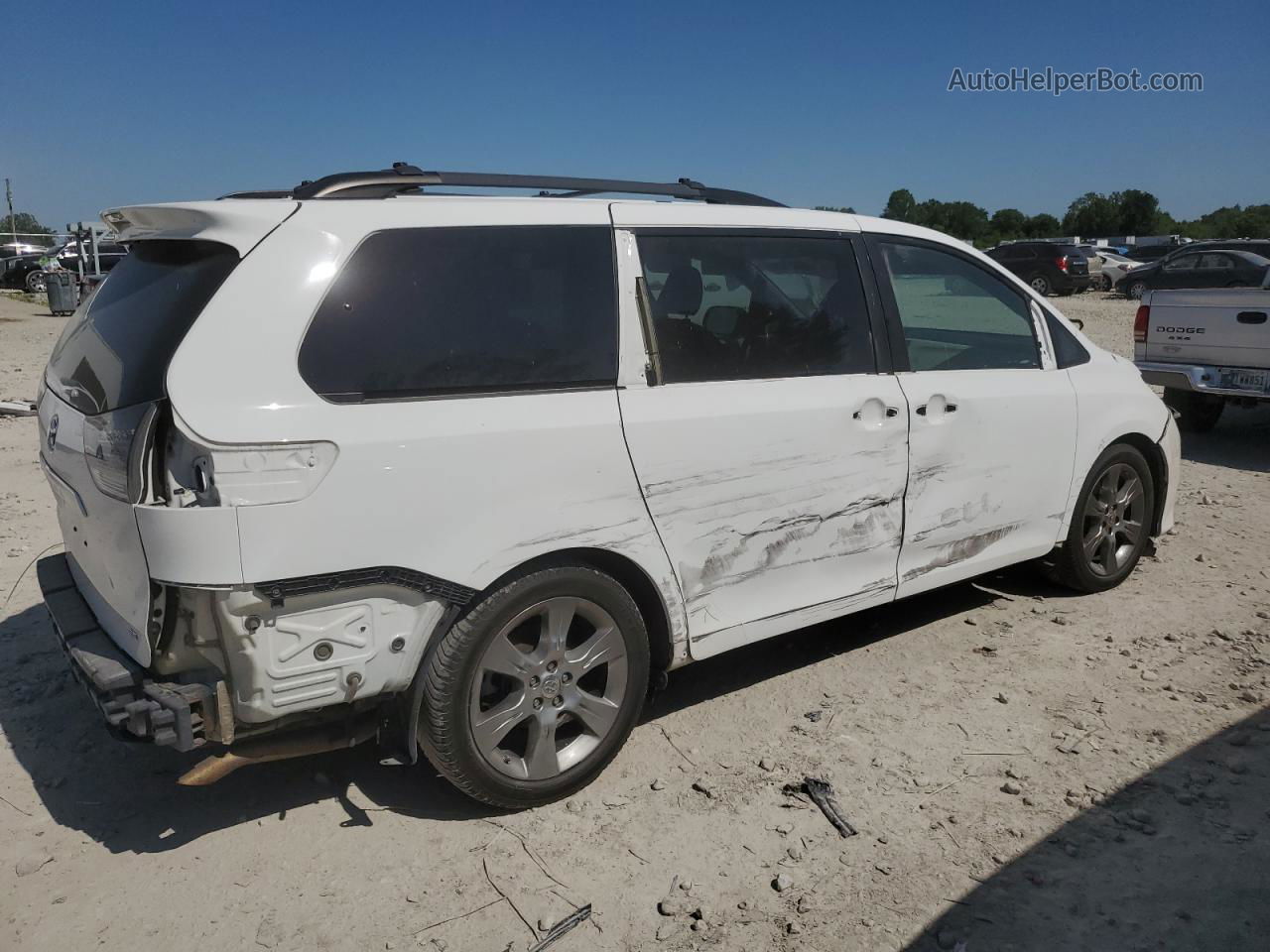 2014 Toyota Sienna Sport White vin: 5TDXK3DC1ES518539