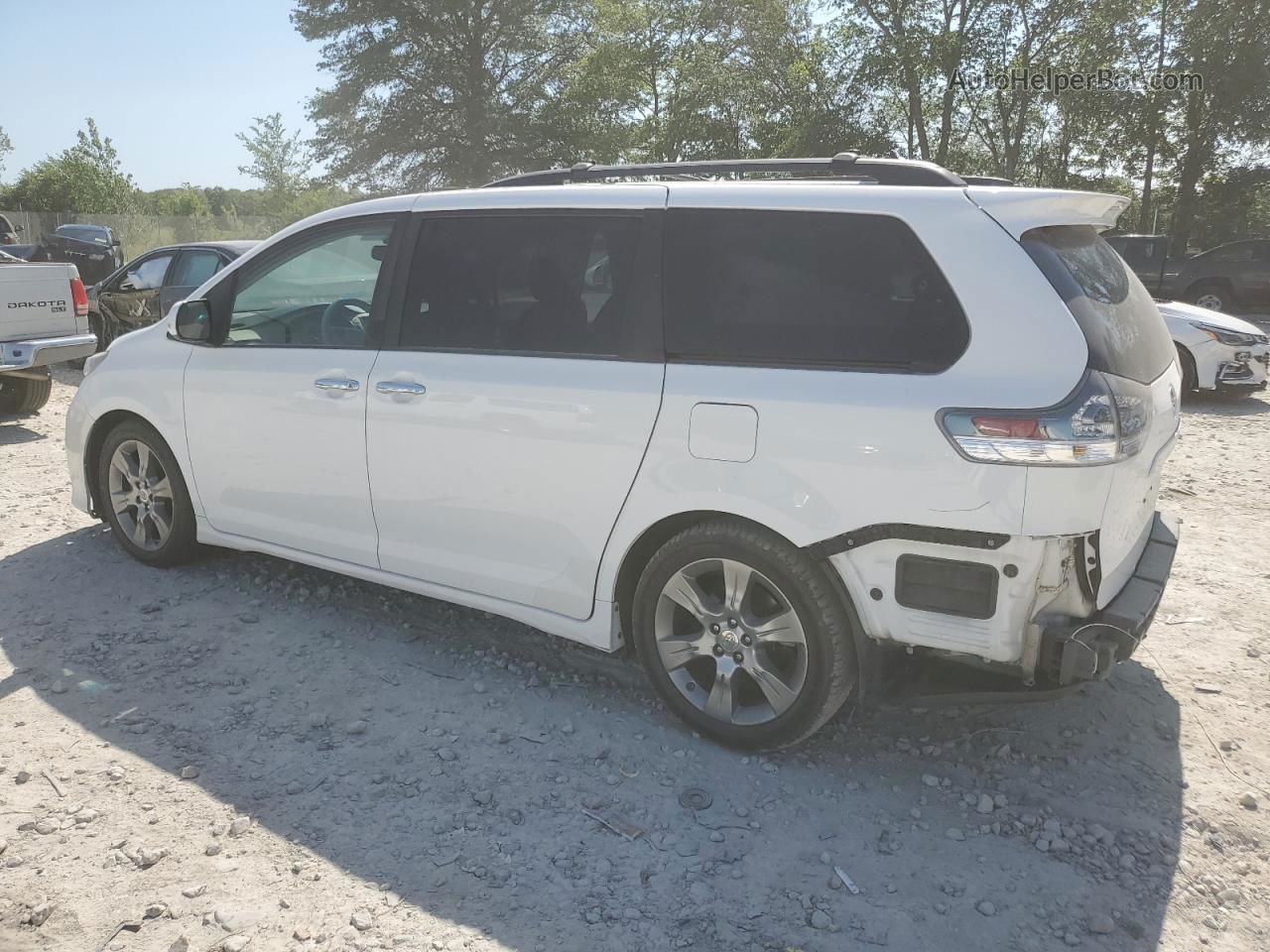 2014 Toyota Sienna Sport White vin: 5TDXK3DC1ES518539