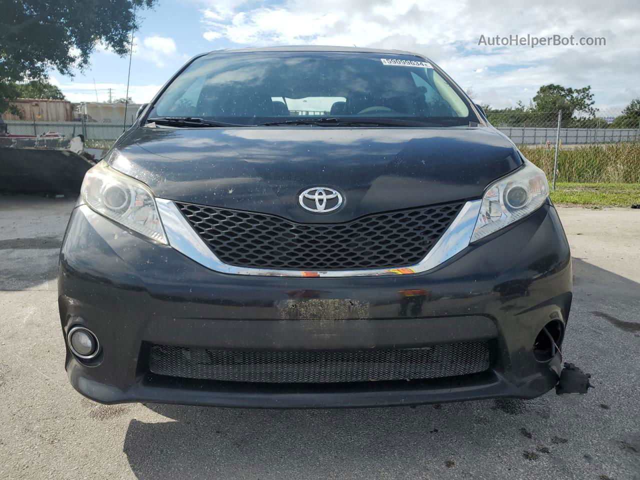 2014 Toyota Sienna Sport Черный vin: 5TDXK3DC5ES425751