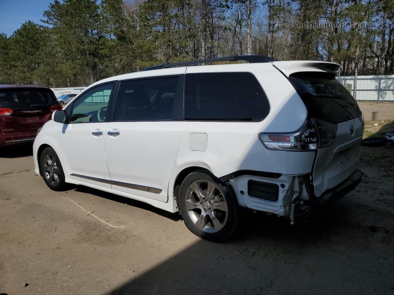 2014 Toyota Sienna Sport White vin: 5TDXK3DC7ES518500