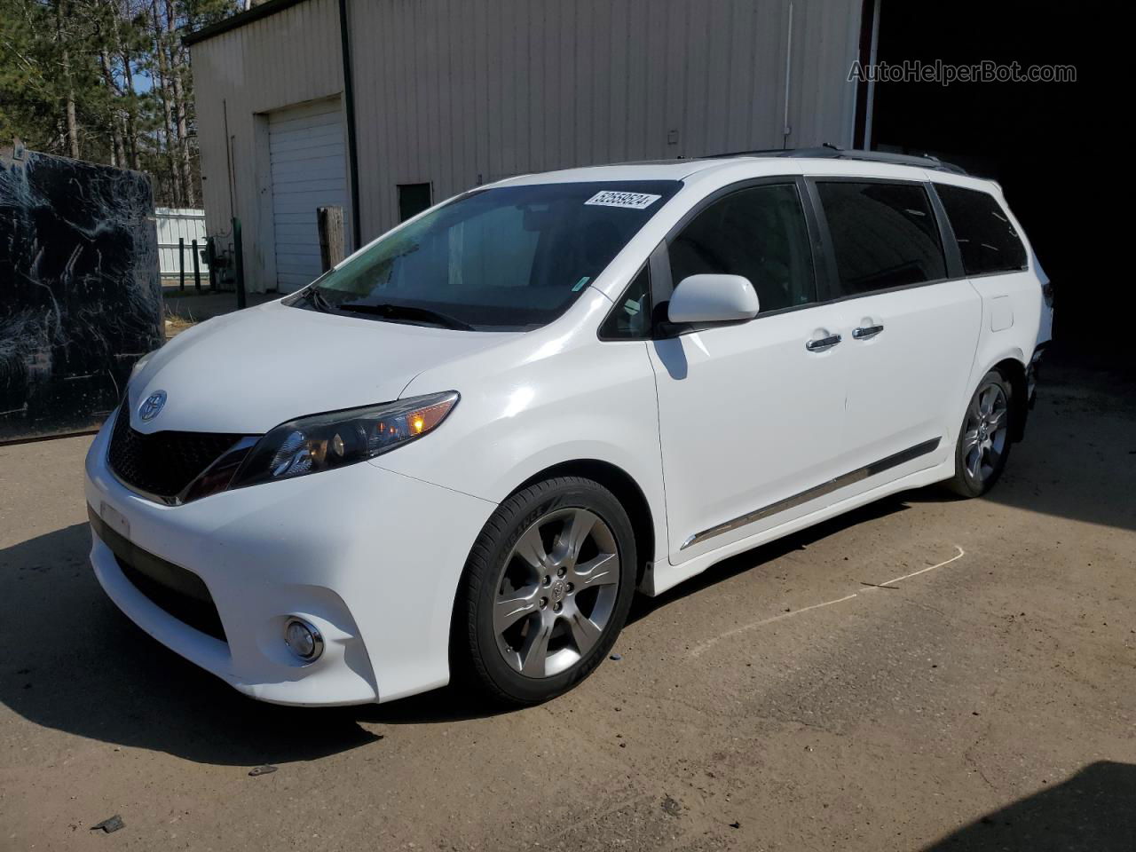 2014 Toyota Sienna Sport White vin: 5TDXK3DC7ES518500