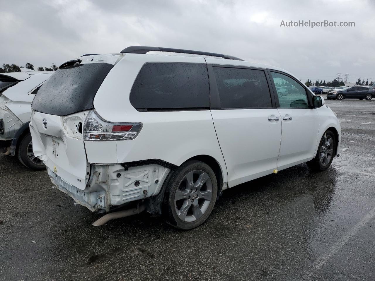 2014 Toyota Sienna Sport White vin: 5TDXK3DC9ES502413