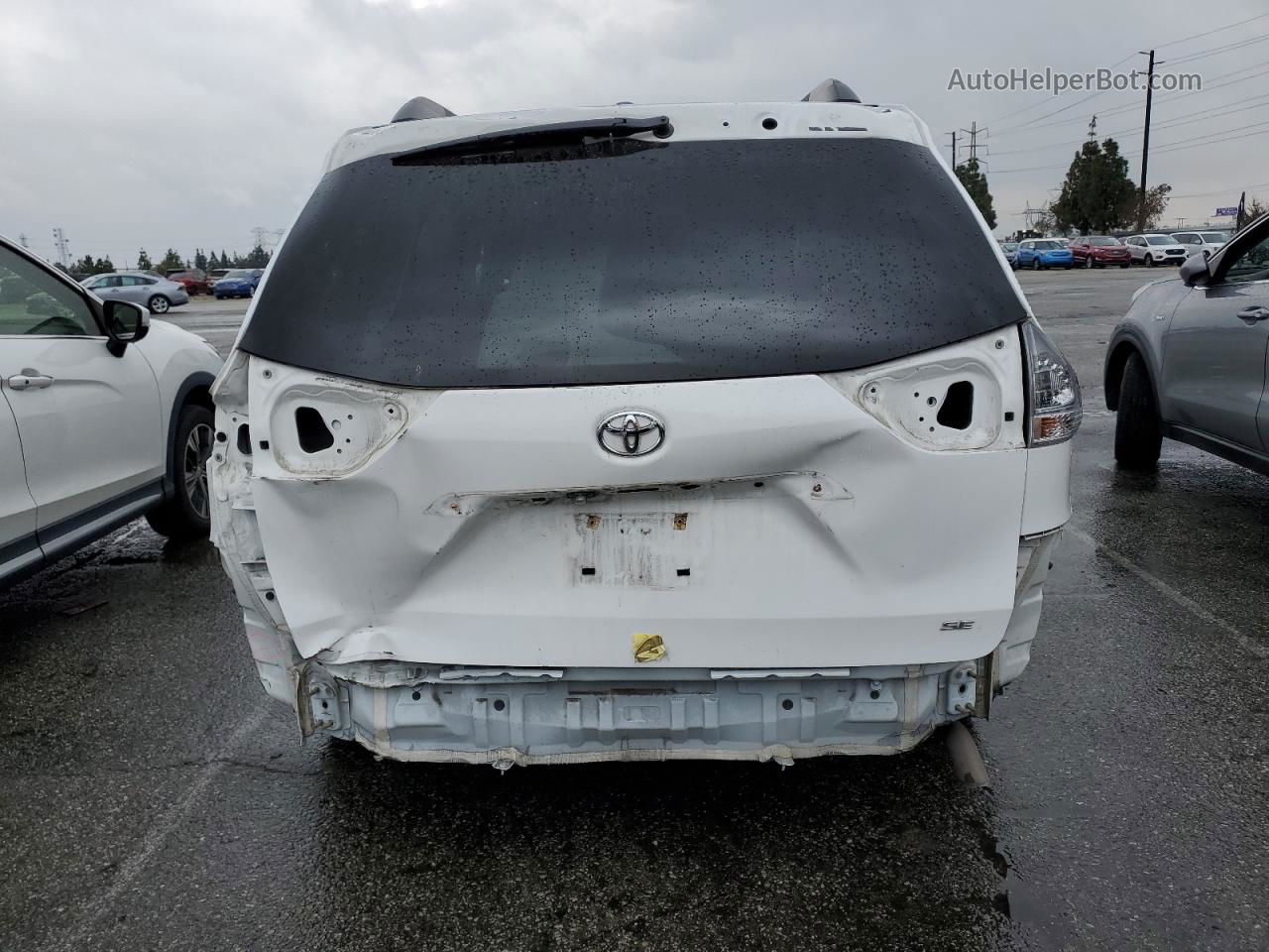 2014 Toyota Sienna Sport White vin: 5TDXK3DC9ES502413