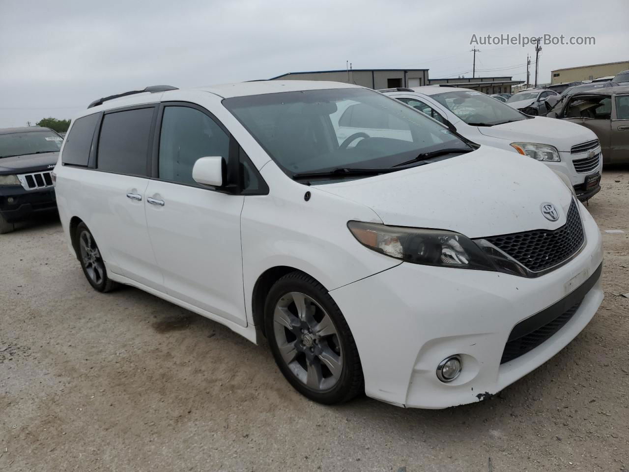 2014 Toyota Sienna Sport White vin: 5TDXK3DCXES410484