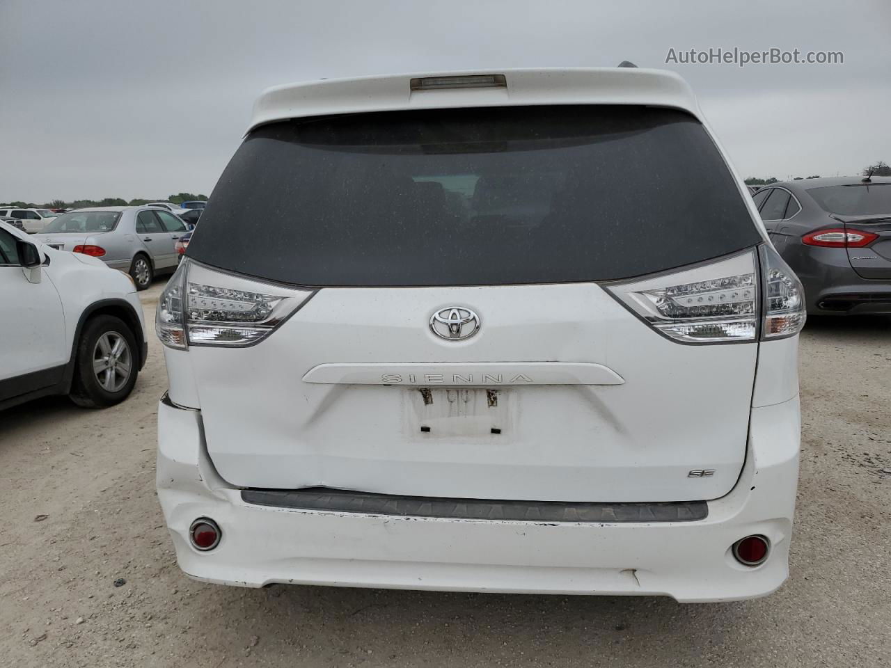 2014 Toyota Sienna Sport White vin: 5TDXK3DCXES410484