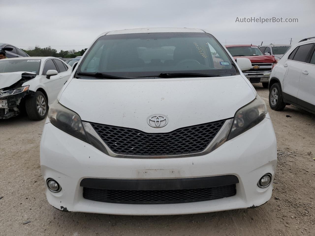 2014 Toyota Sienna Sport White vin: 5TDXK3DCXES410484