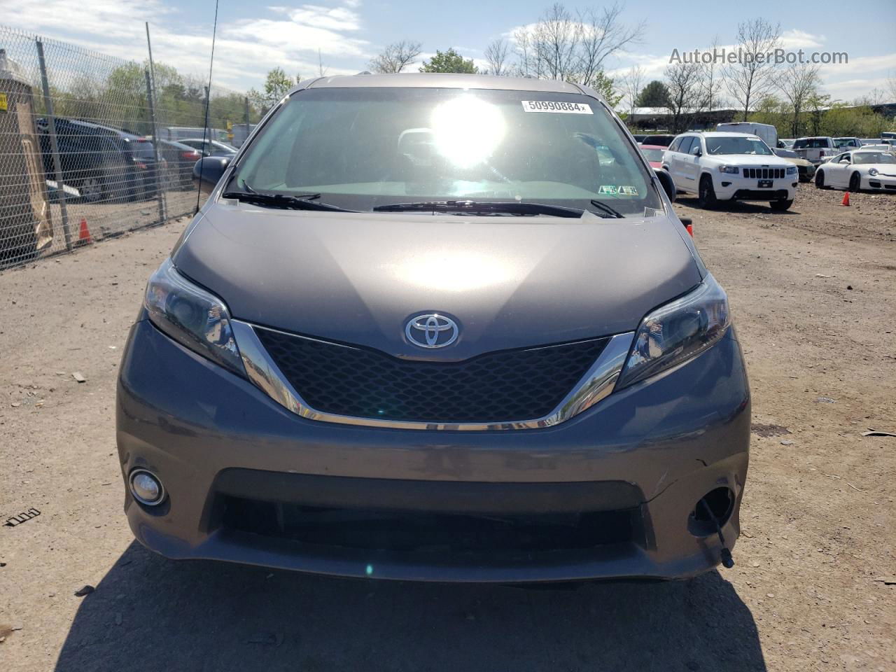 2014 Toyota Sienna Sport Gray vin: 5TDXK3DCXES479868