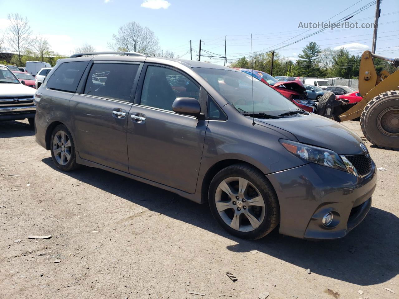 2014 Toyota Sienna Sport Gray vin: 5TDXK3DCXES479868