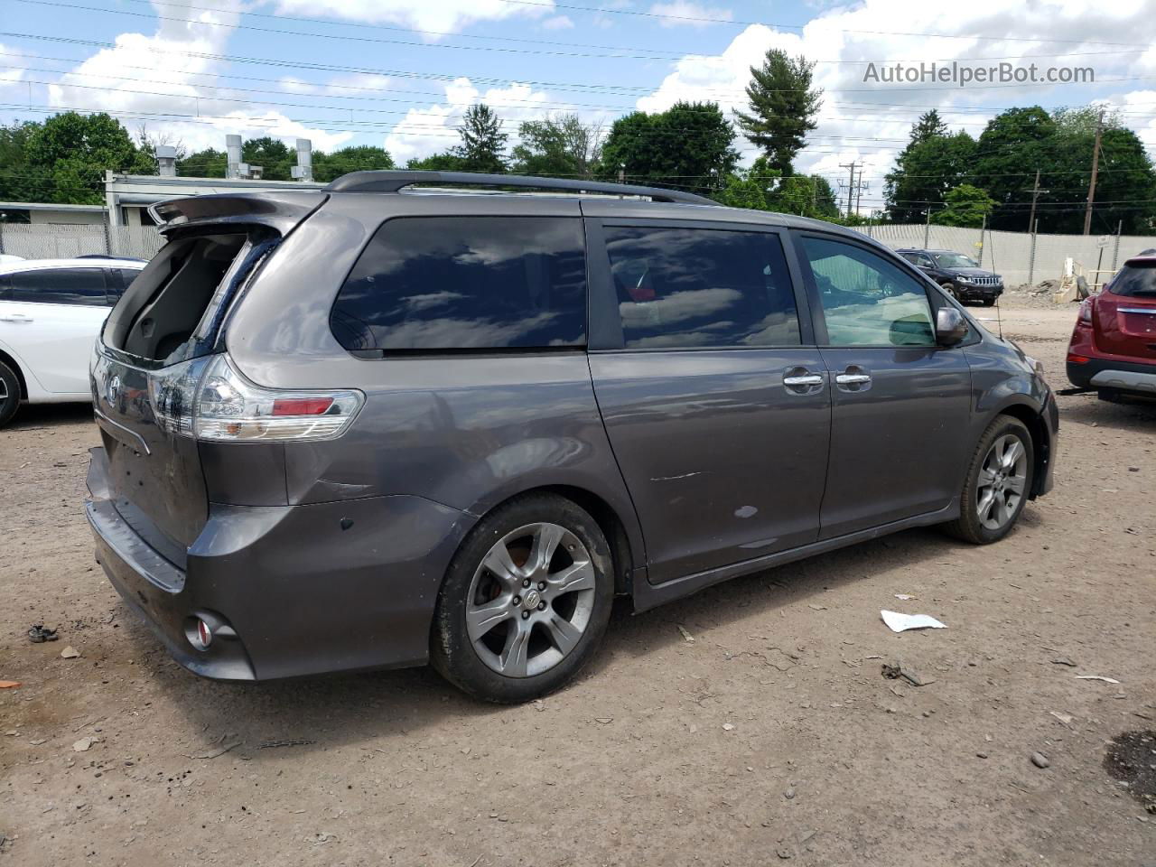 2014 Toyota Sienna Sport Gray vin: 5TDXK3DCXES479868