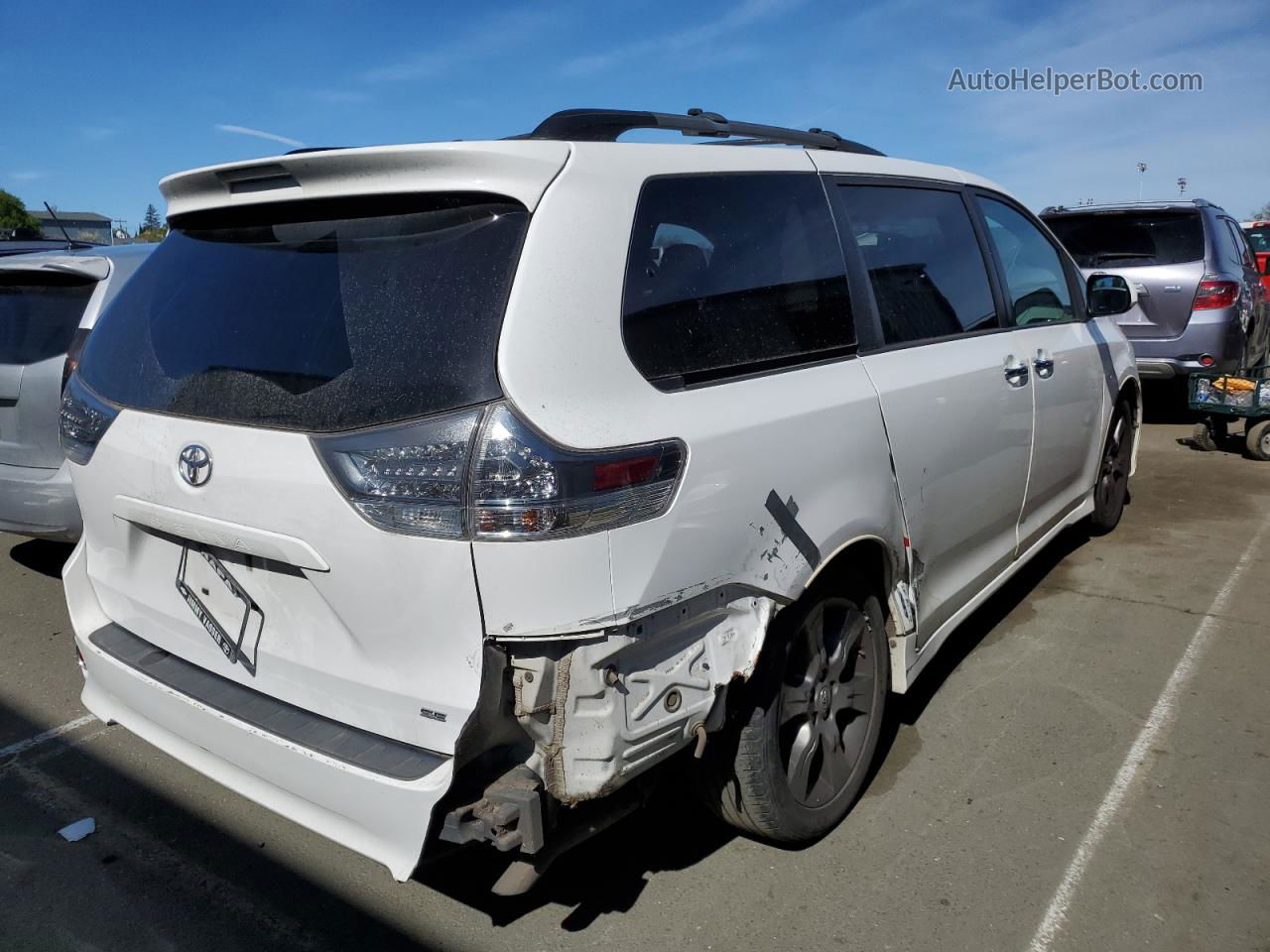 2014 Toyota Sienna Sport Белый vin: 5TDXK3DCXES517423