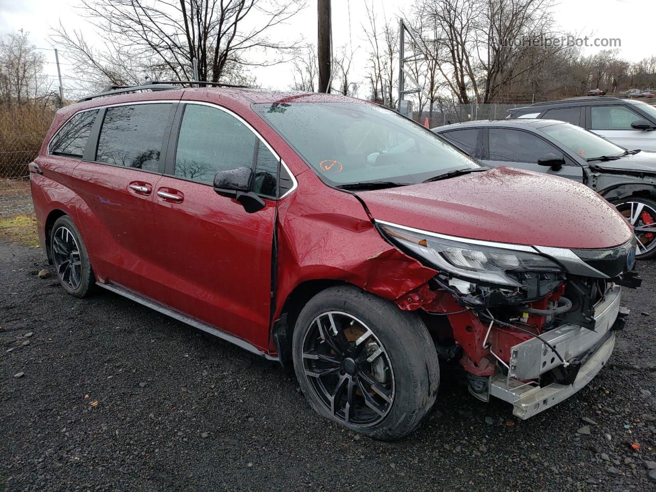 2022 Toyota Sienna Xse Красный vin: 5TDXRKEC0NS080956