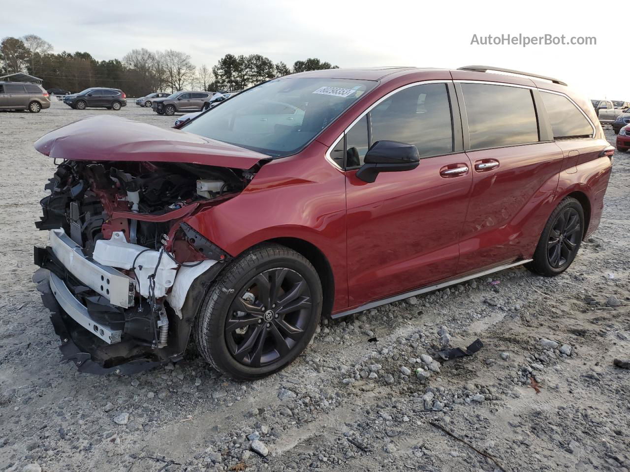 2022 Toyota Sienna Xse Red vin: 5TDXRKEC1NS133485