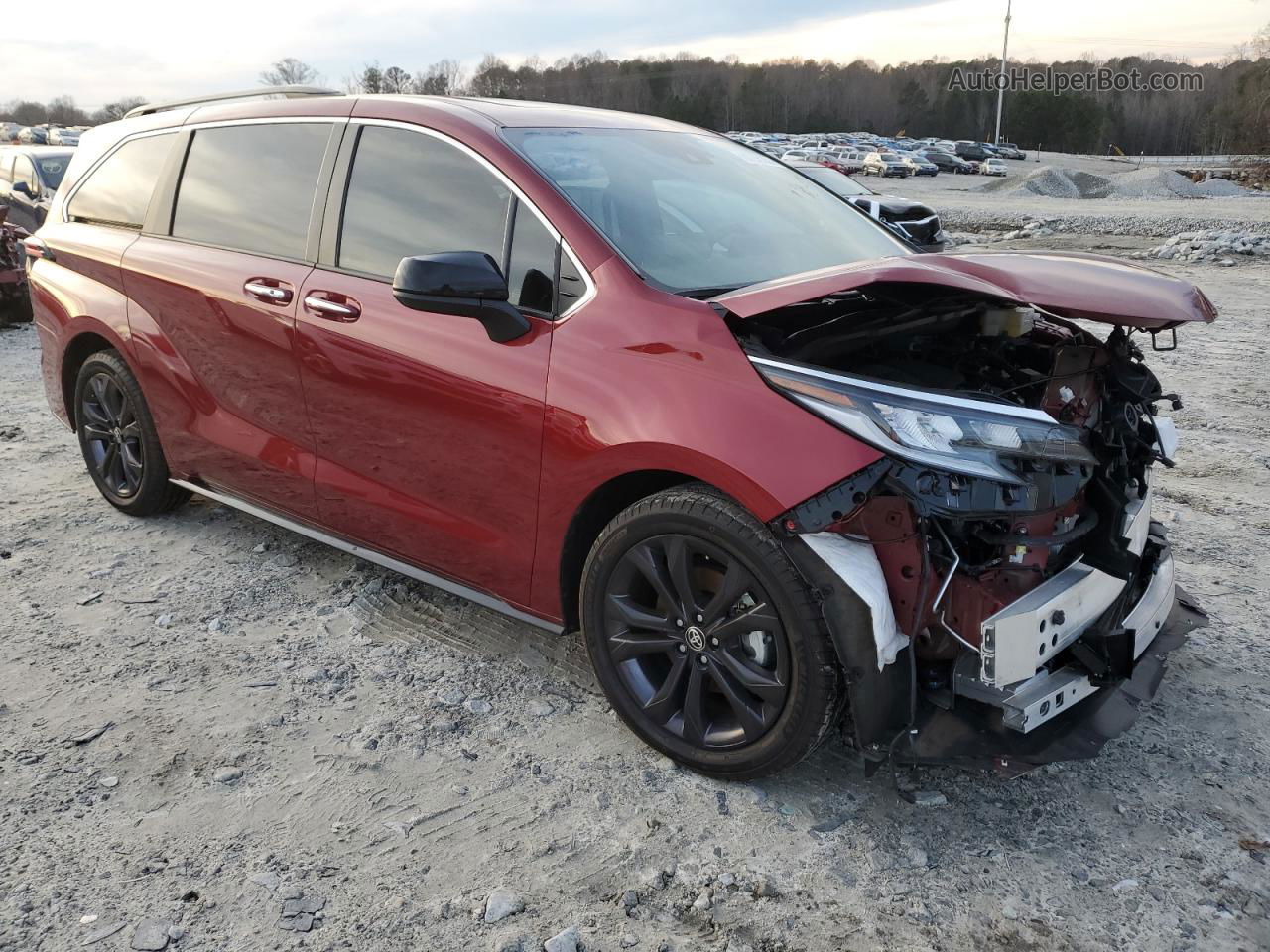 2022 Toyota Sienna Xse Red vin: 5TDXRKEC1NS133485