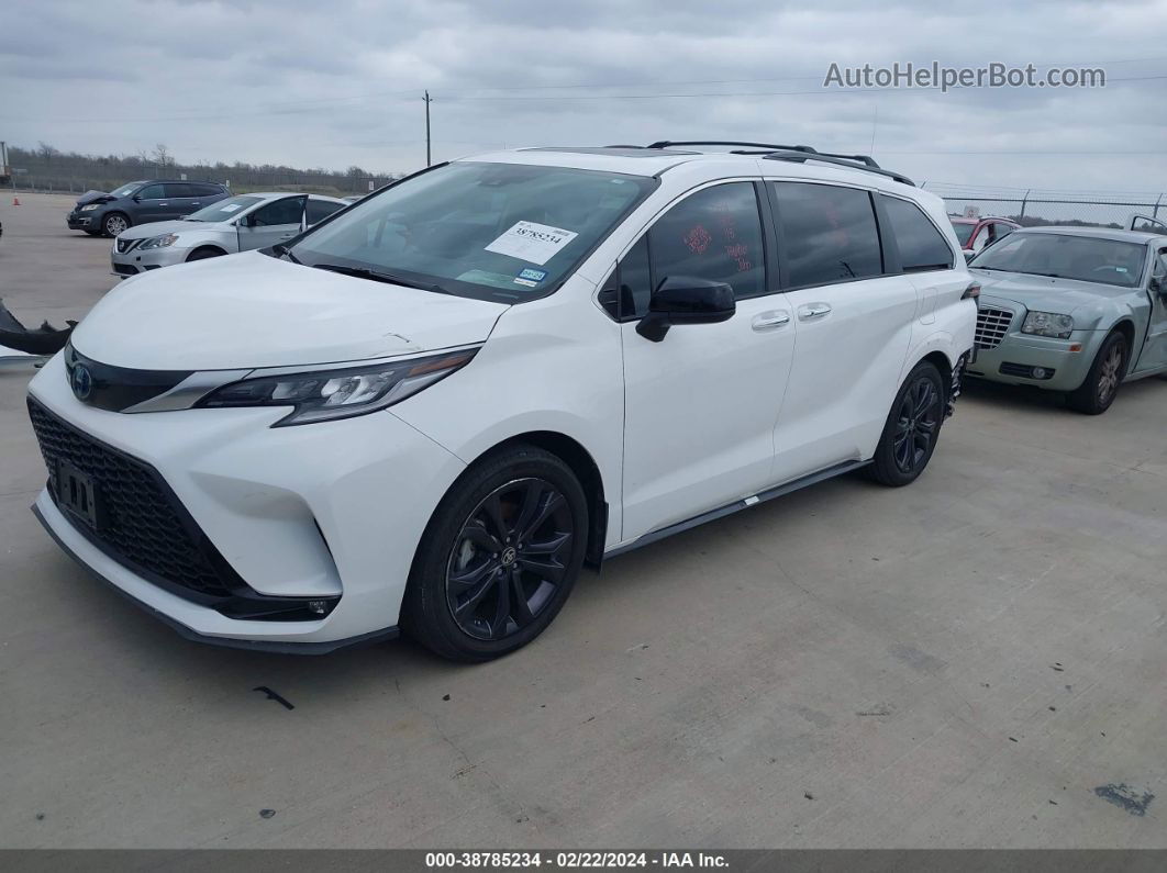 2022 Toyota Sienna Xse White vin: 5TDXRKEC2NS116078