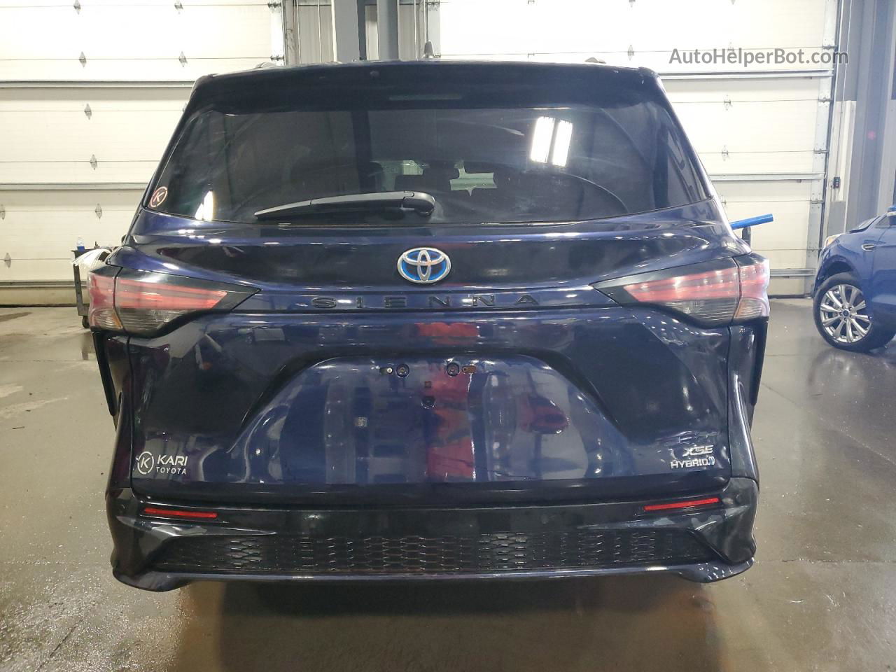 2022 Toyota Sienna Xse Синий vin: 5TDXRKEC6NS075759