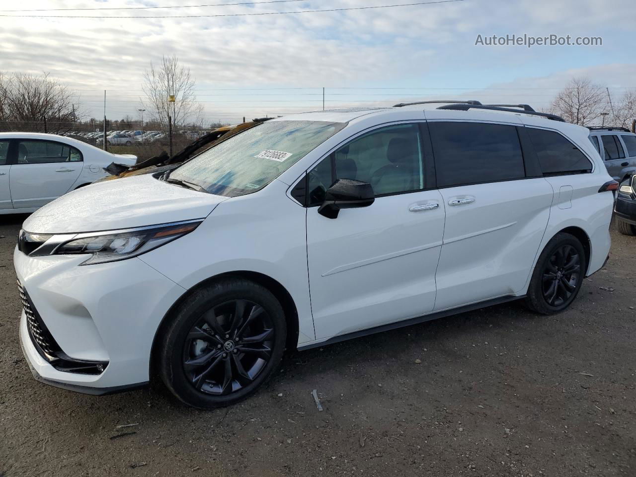 2022 Toyota Sienna Xse White vin: 5TDXRKEC8NS080221