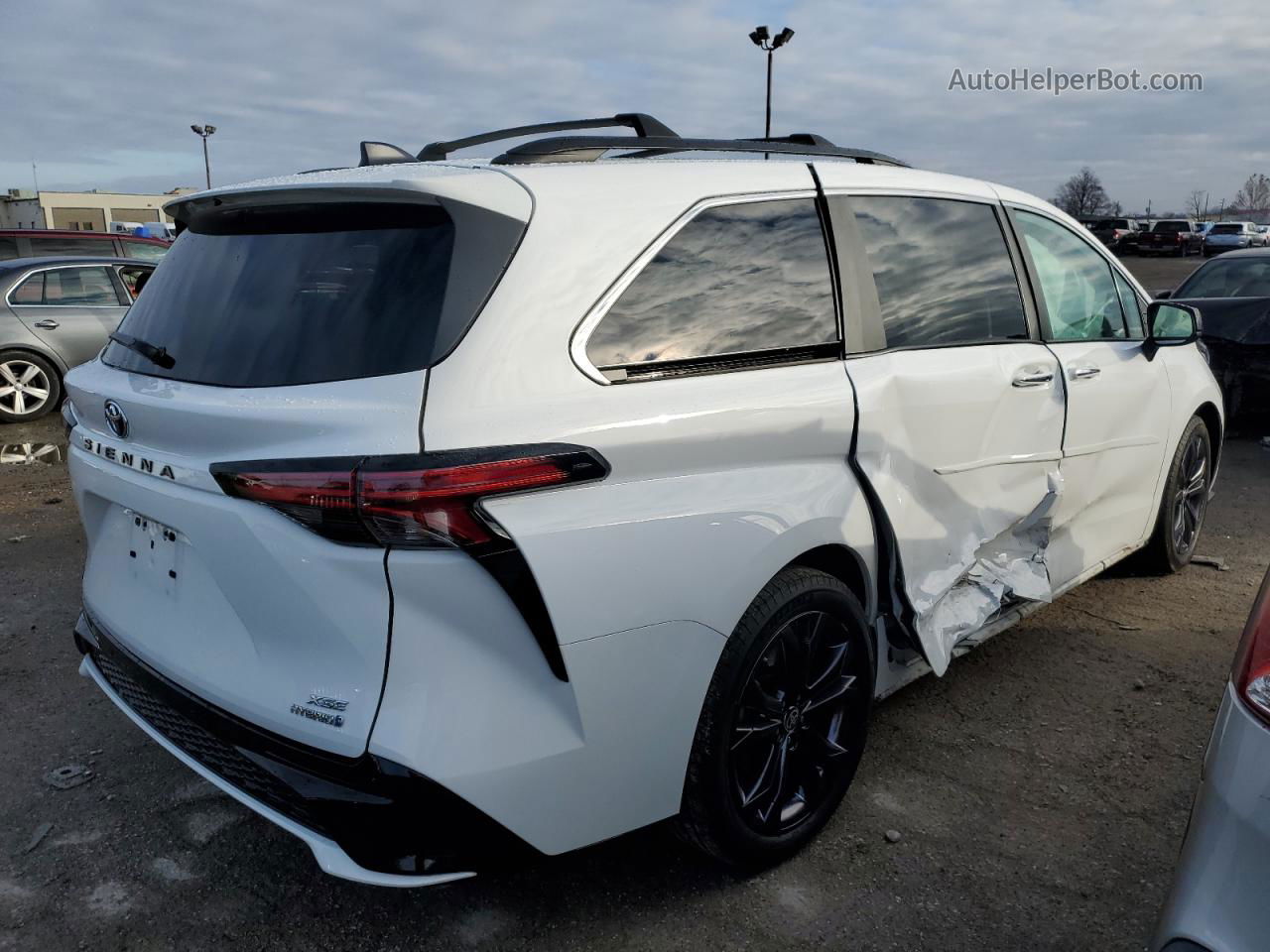 2022 Toyota Sienna Xse White vin: 5TDXRKEC8NS080221