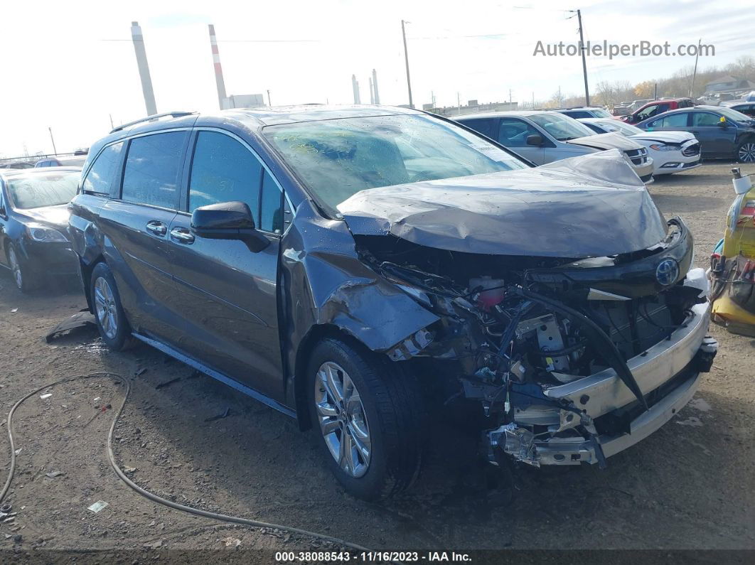 2022 Toyota Sienna Xse Gray vin: 5TDXSKFC6NS070936