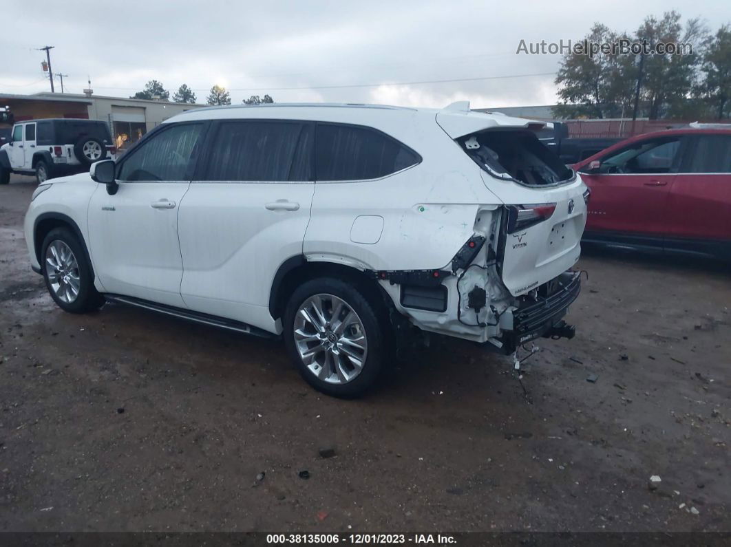 2021 Toyota Highlander Hybrid Limited White vin: 5TDYARAH4MS504997