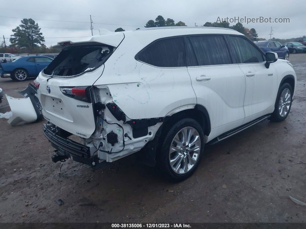 2021 Toyota Highlander Hybrid Limited White vin: 5TDYARAH4MS504997