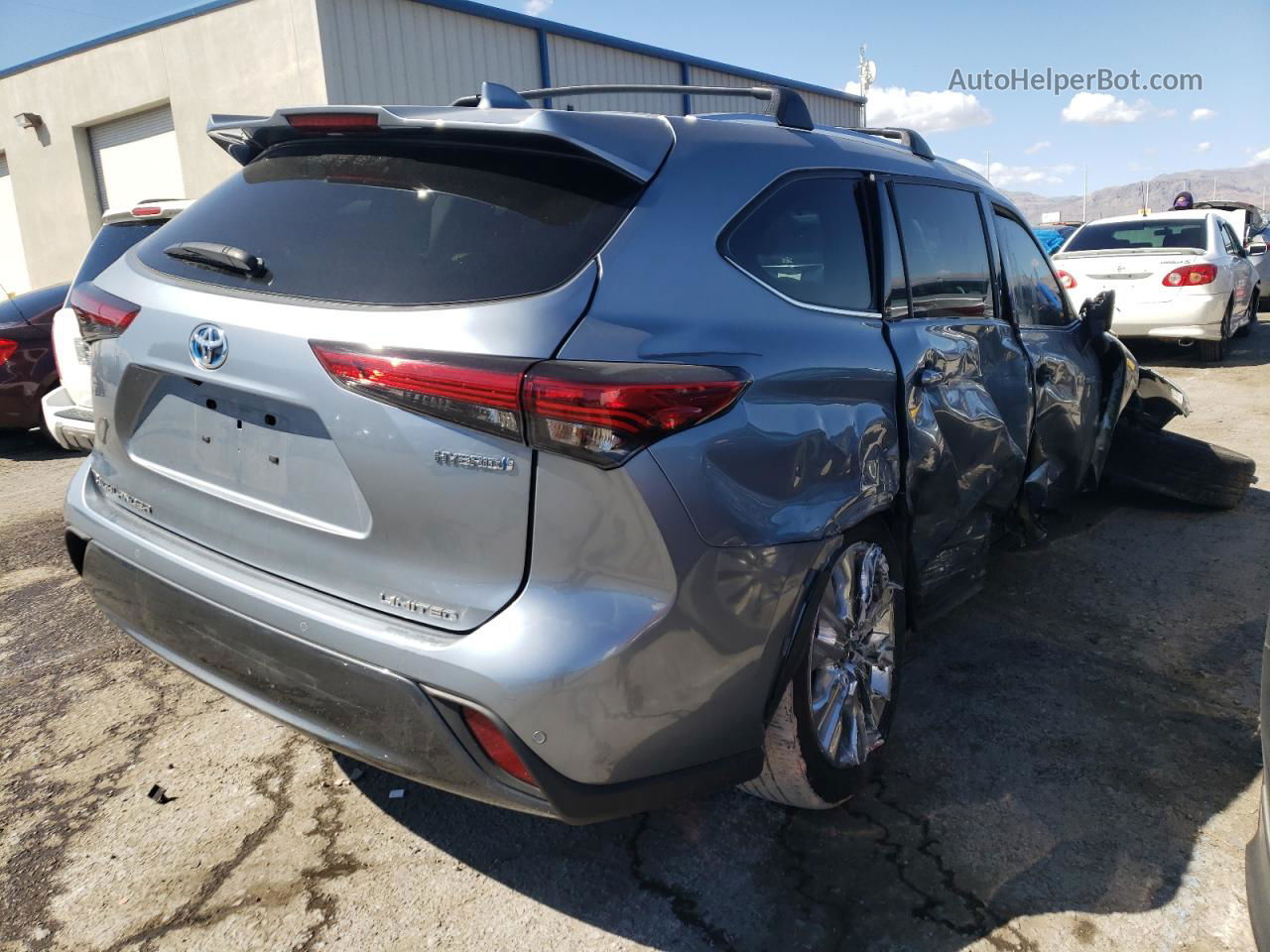 2021 Toyota Highlander Hybrid Limited Синий vin: 5TDYARAH9MS006665