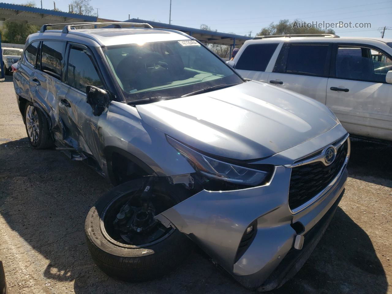 2021 Toyota Highlander Hybrid Limited Blue vin: 5TDYARAH9MS006665