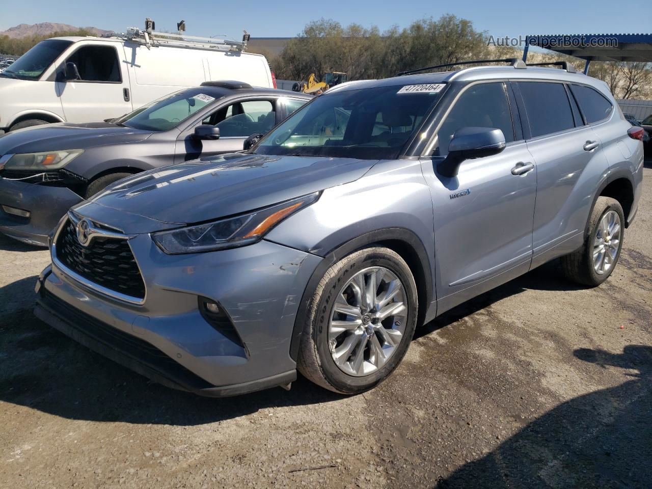 2021 Toyota Highlander Hybrid Limited Blue vin: 5TDYARAH9MS006665