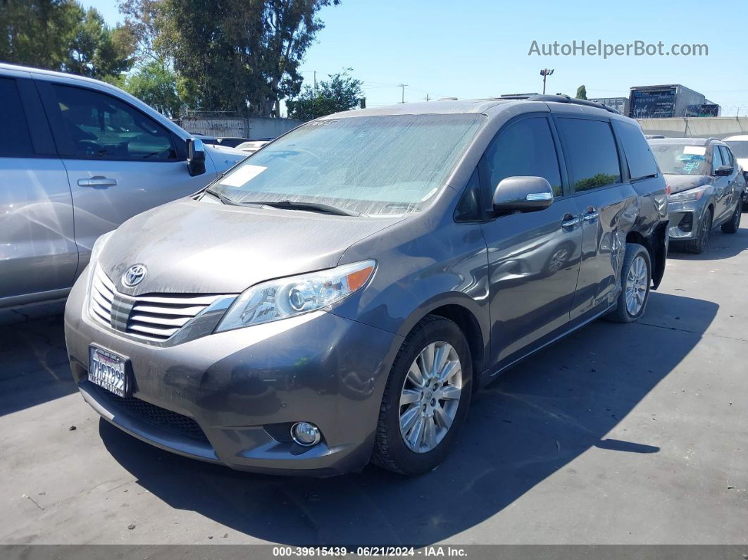 2014 Toyota Sienna Limited V6 7 Passenger Gray vin: 5TDYK3DC1ES503883