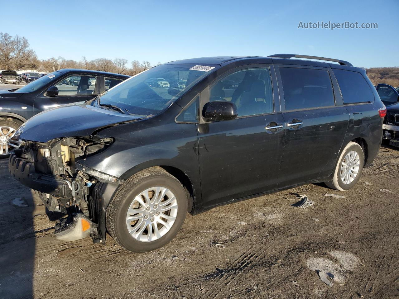 2015 Toyota Sienna Xle Black vin: 5TDYK3DC1FS541728