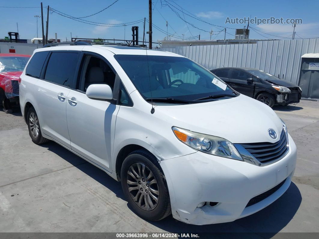 2014 Toyota Sienna Xle V6 8 Passenger White vin: 5TDYK3DC2ES477598