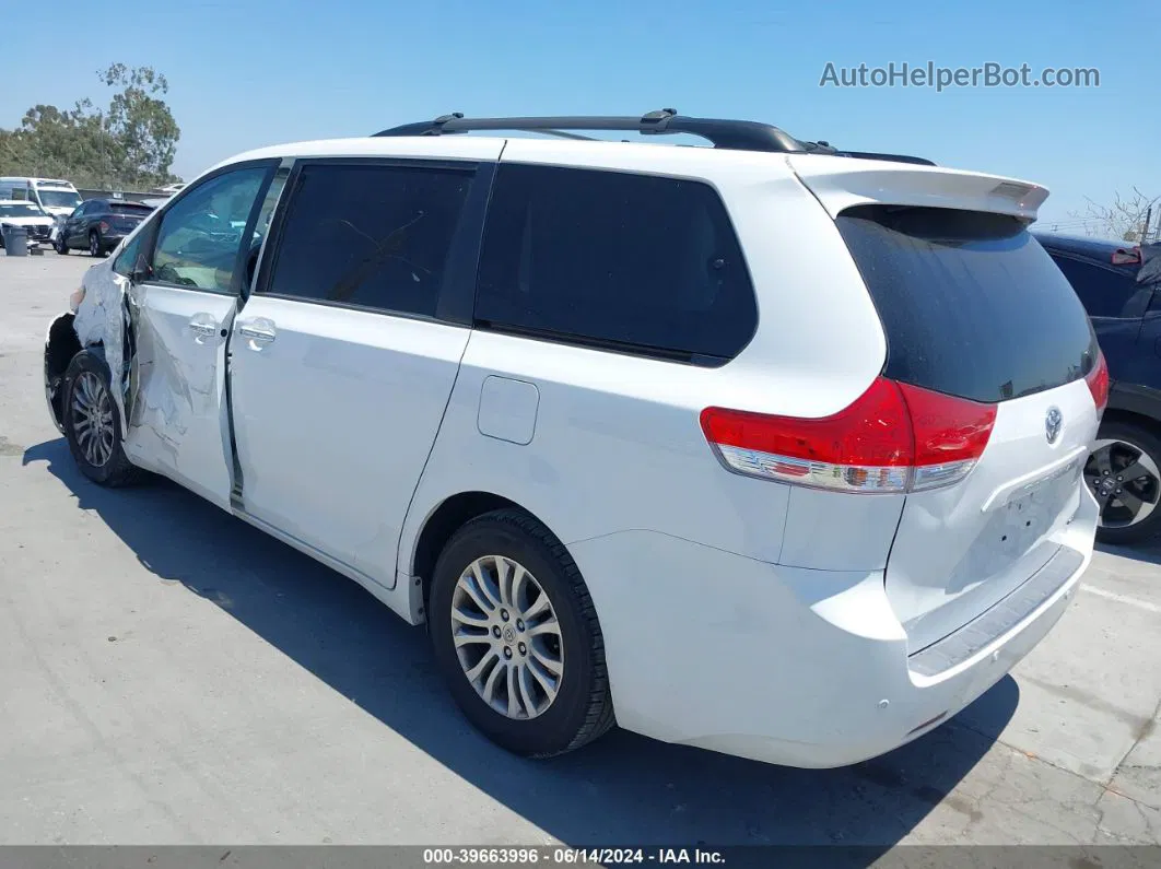 2014 Toyota Sienna Xle V6 8 Passenger White vin: 5TDYK3DC2ES477598