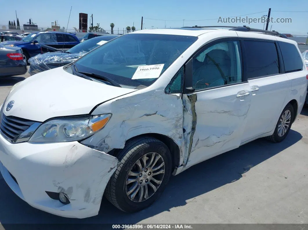 2014 Toyota Sienna Xle V6 8 Passenger White vin: 5TDYK3DC2ES477598