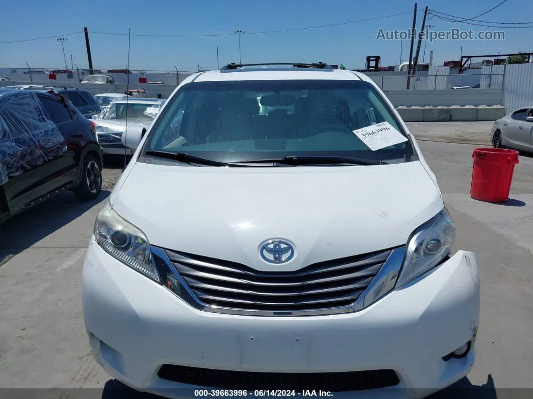 2014 Toyota Sienna Xle V6 8 Passenger White vin: 5TDYK3DC2ES477598