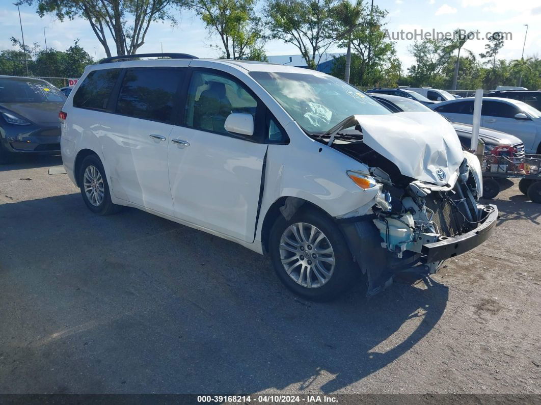 2014 Toyota Sienna Xle V6 8 Passenger White vin: 5TDYK3DC3ES480865