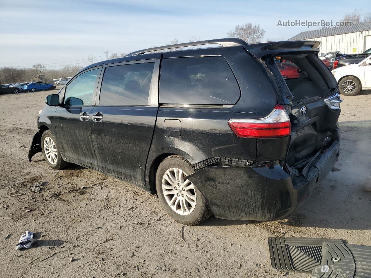2015 Toyota Sienna Xle Черный vin: 5TDYK3DC3FS687015