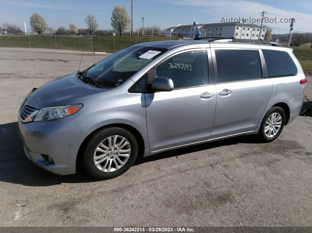 2014 Toyota Sienna Xle V6 8 Passenger Silver vin: 5TDYK3DC4ES504106