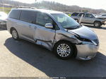 2014 Toyota Sienna Xle V6 8 Passenger Silver vin: 5TDYK3DC4ES504106