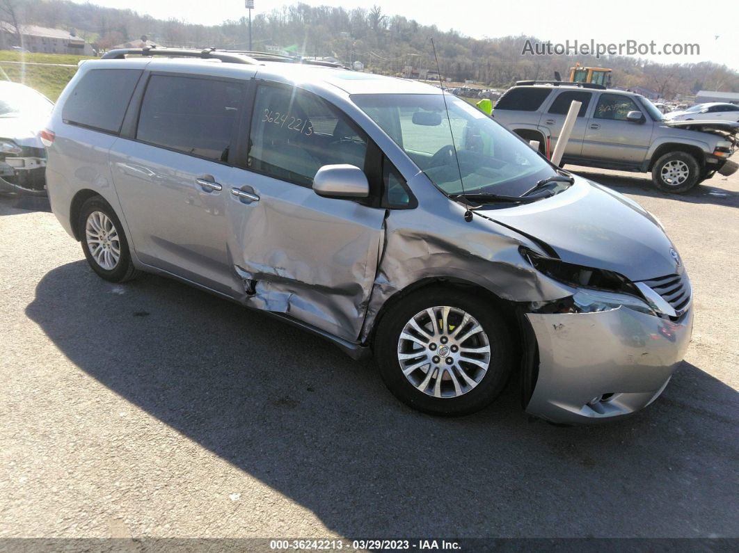 2014 Toyota Sienna Xle V6 8 Passenger Silver vin: 5TDYK3DC4ES504106