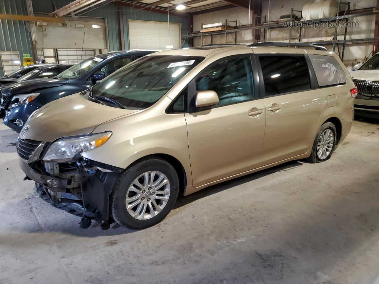 2014 Toyota Sienna Xle Gold vin: 5TDYK3DC6ES434091