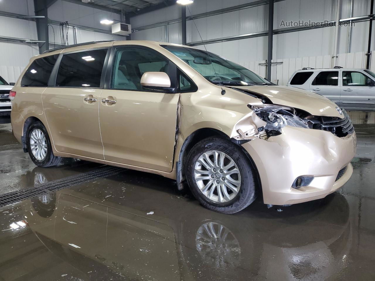 2014 Toyota Sienna Xle Gold vin: 5TDYK3DC6ES434334