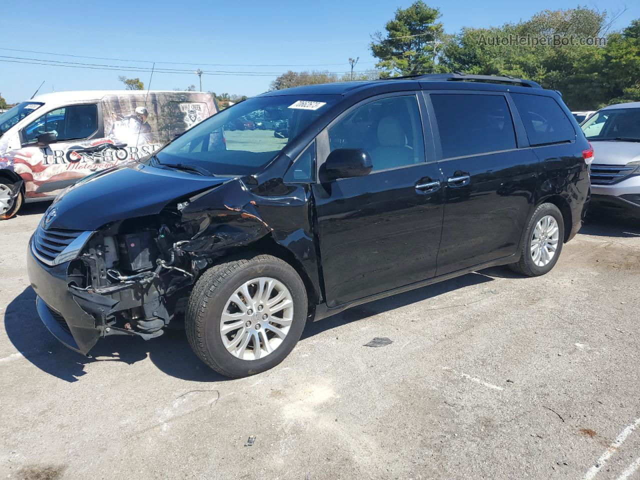 2014 Toyota Sienna Xle Black vin: 5TDYK3DC7ES415145