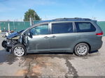 2014 Toyota Sienna Xle V6 8 Passenger Gray vin: 5TDYK3DC7ES466029