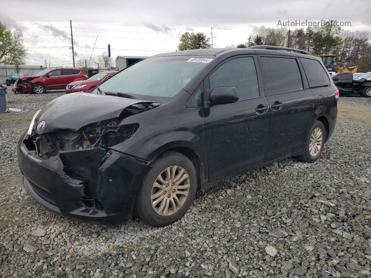 2014 Toyota Sienna Xle Черный vin: 5TDYK3DC7ES518081