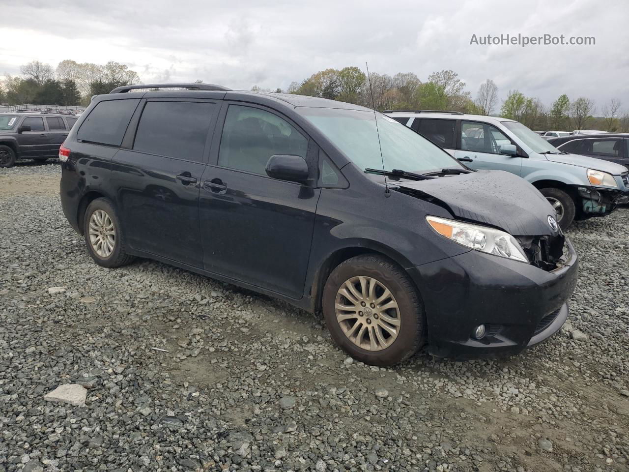 2014 Toyota Sienna Xle Черный vin: 5TDYK3DC7ES518081