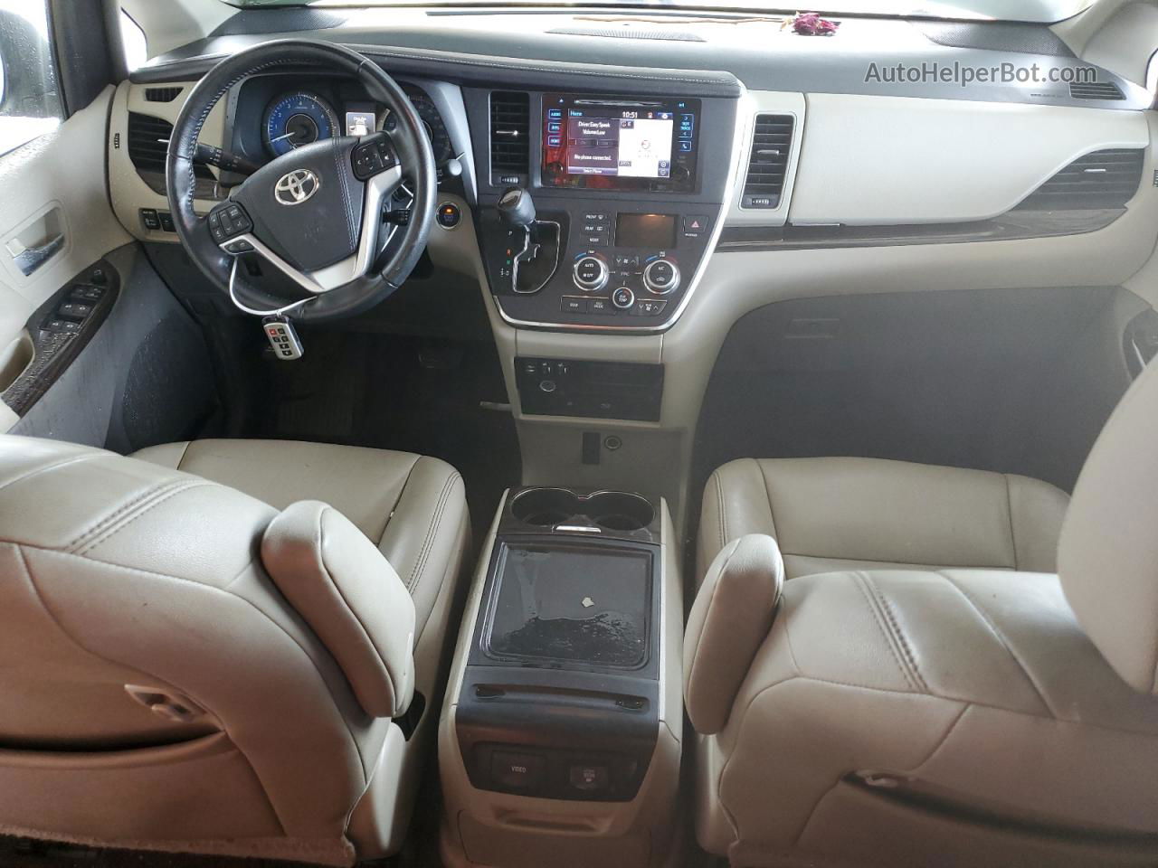 2015 Toyota Sienna Xle Белый vin: 5TDYK3DC7FS565404