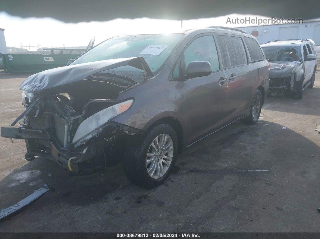 2014 Toyota Sienna Xle V6 8 Passenger Gray vin: 5TDYK3DC8ES434416