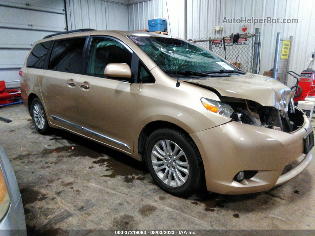 2014 Toyota Sienna Xle V6 8 Passenger Gold vin: 5TDYK3DC8ES481770