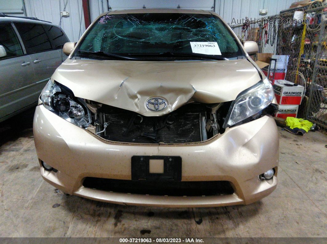 2014 Toyota Sienna Xle V6 8 Passenger Gold vin: 5TDYK3DC8ES481770