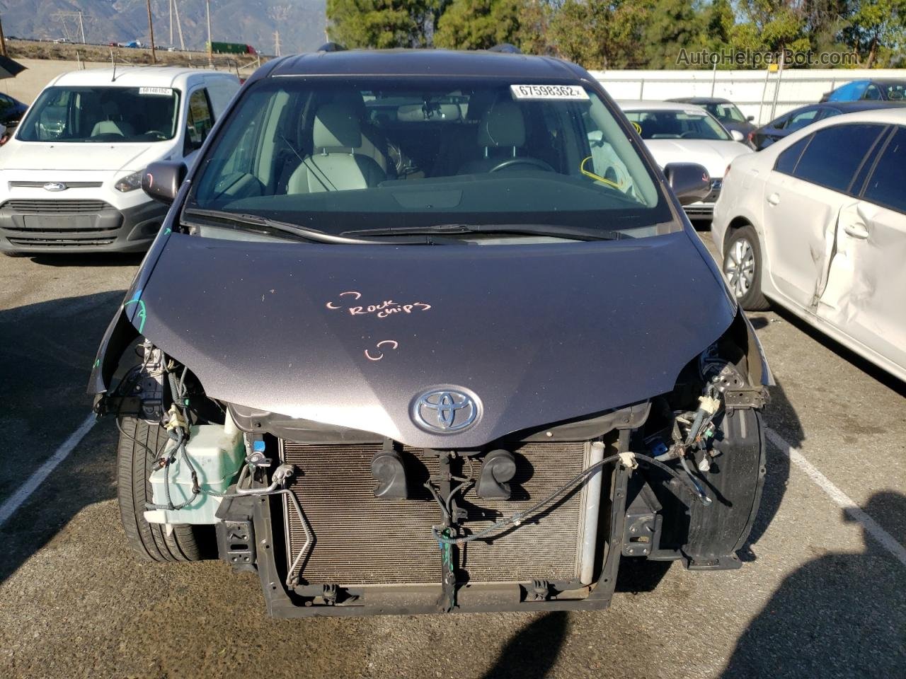 2015 Toyota Sienna Xle Gray vin: 5TDYK3DC8FS581112